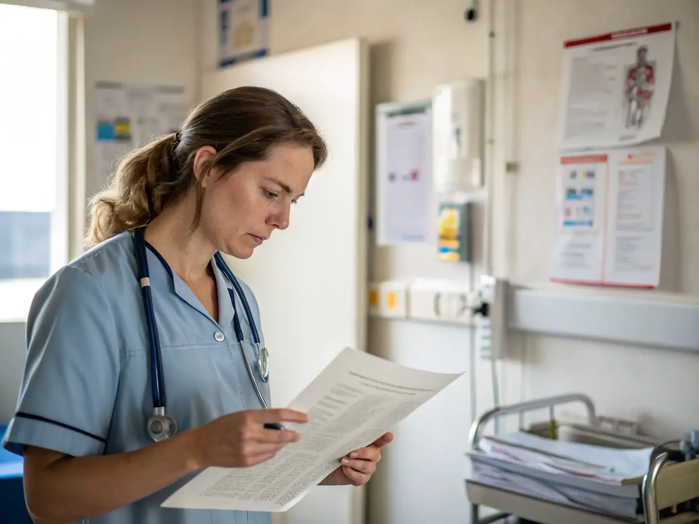 A close-up shot of medical records being carefully analyzed, emphasizing the attention to detail in the Medical Record Review service.